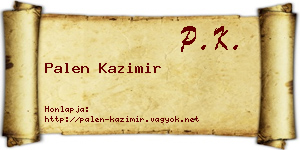 Palen Kazimir névjegykártya